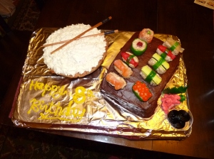8th Birthday Sushi Cake